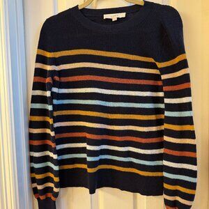 Loft Striped Sweater Women Size M